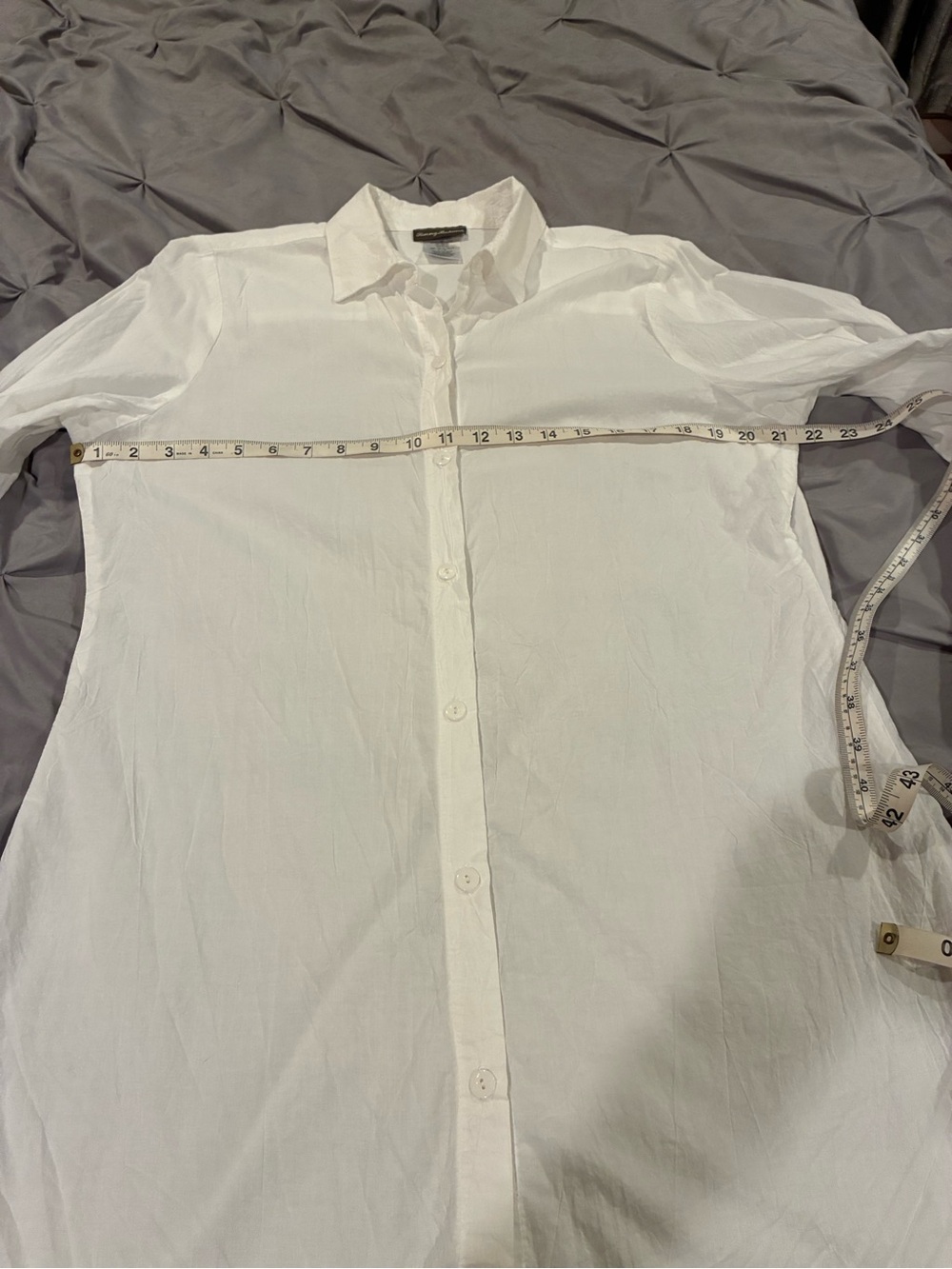 Tommy Bahama White Button-Front Cotton Cover Up Shirt Sz L - Picture 9 of 10